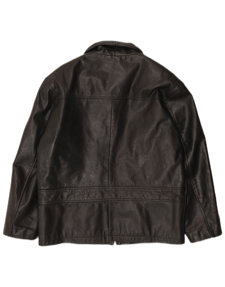 CLASSIC Chaqueta de cuero para mujer UK 12 Medium Black Leather