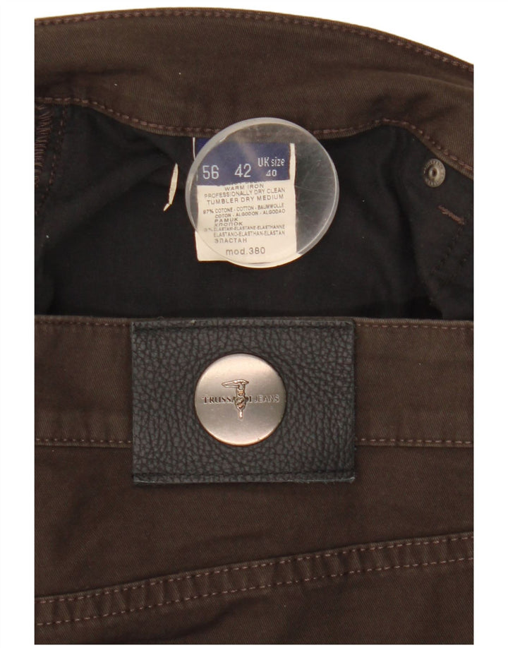 TRUSSARDI Vaqueros rectos para hombre W40 L30 Marrón Algodón