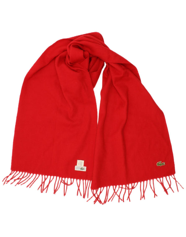Bufanda Lacoste Mujer Rectángulo Talla Única Lana Roja