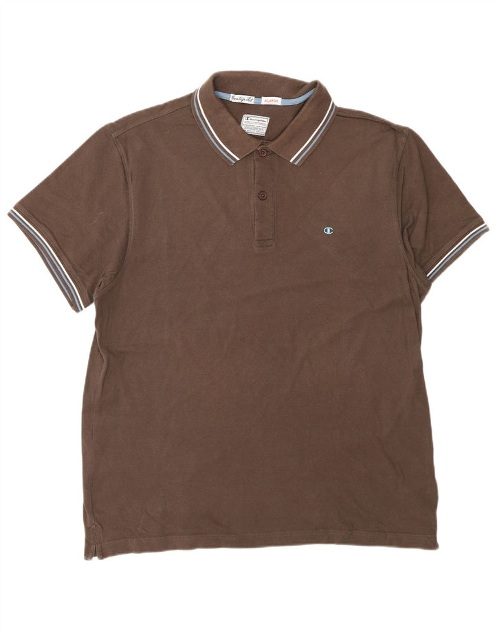 CHAMPION Polo Heritage Fit para hombre XL Algodón marrón