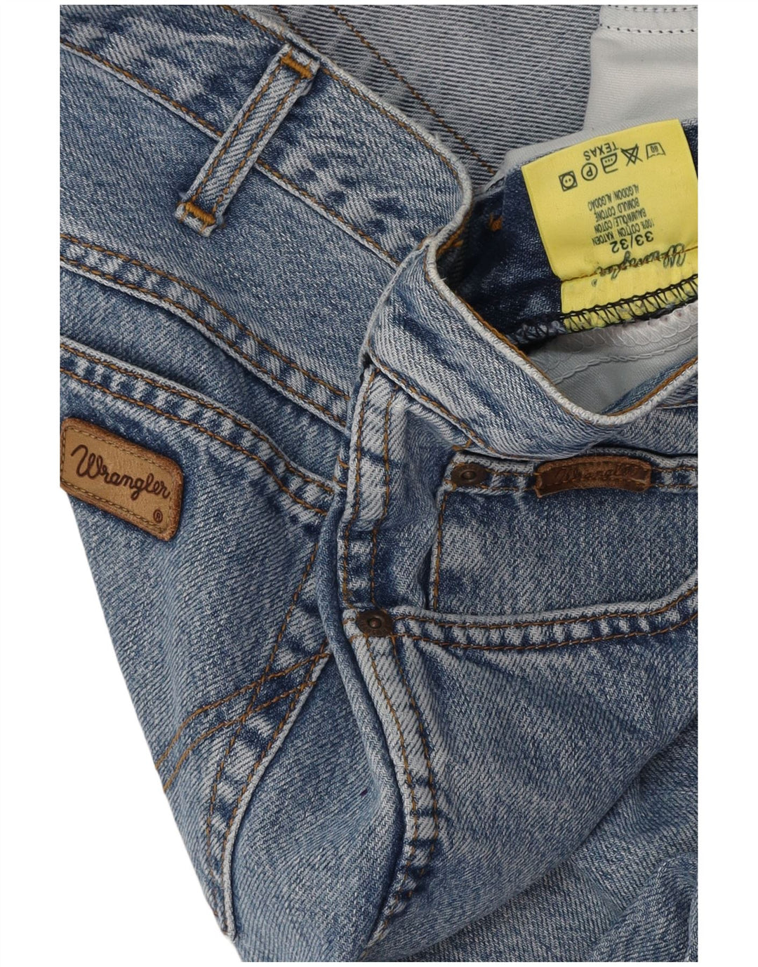 WRANGLER Vaqueros rectos Texas para hombre W33 L32 Algodón azul