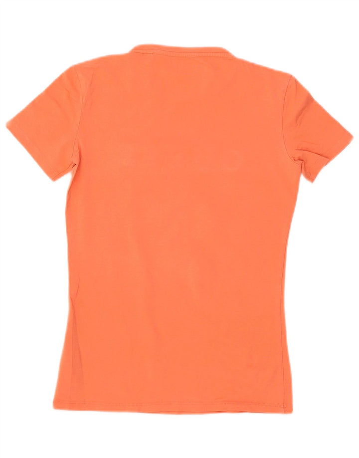 GUESS Camiseta gráfica para mujer Top UK 6 XS Naranja Algodón