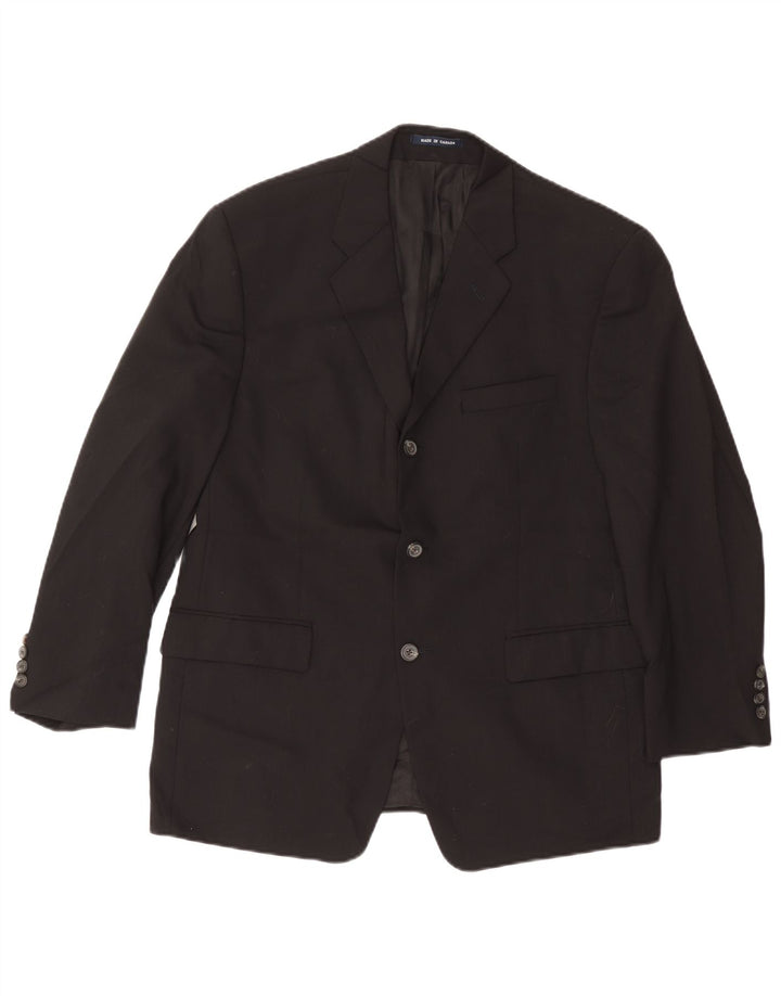 Chaps Chaqueta tipo blazer de 3 botones para hombre UK 38 Mediana lana negra