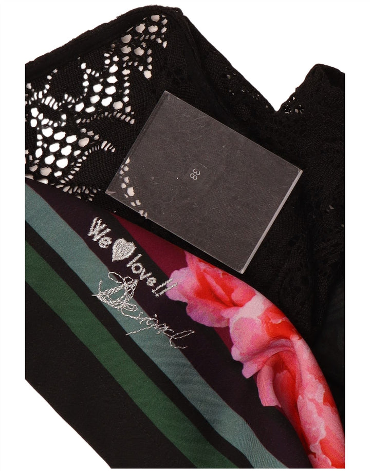 Desigual Vestido tubo gráfico para mujer EU 38 Mediano Negro Floral
