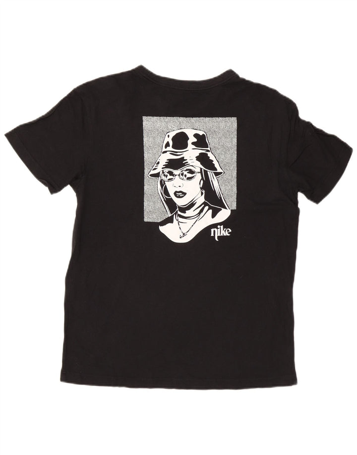 Nike - Camiseta gráfica para hombre, talla pequeña, algodón negro
