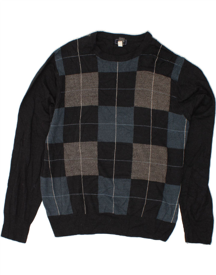 DOCKERS Suéter De Cuello Redondo Para Hombre 2XL Gris Patchwork Acrílico