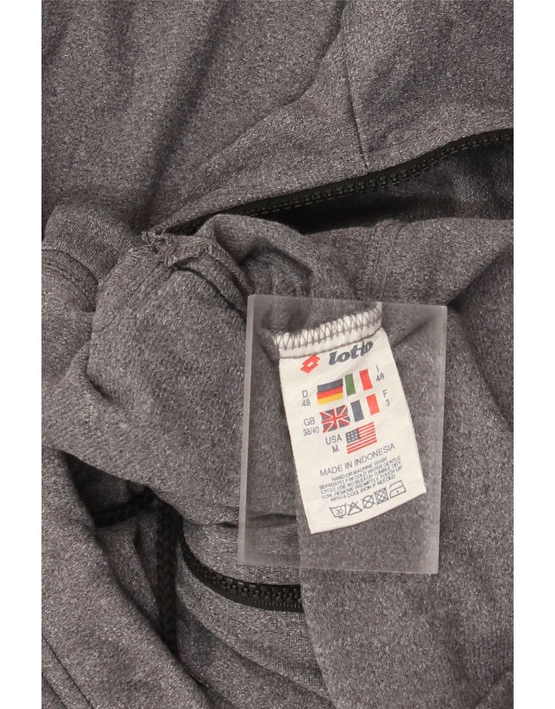 Lotto Mens Graphic Chándal Top Chaqueta UK 38/40 Gris Medio Colorblock