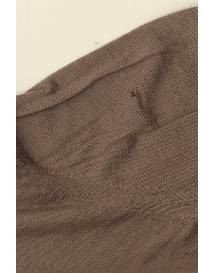 Massimo Dutti Jersey Hombre con Cremallera y Cuello 2XL Lana Marrón