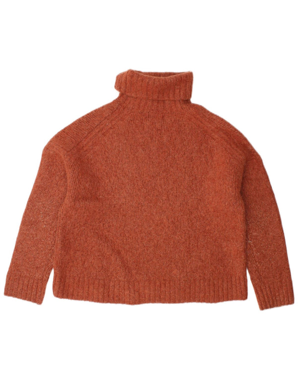 SUPERDRY Suéter corto con cuello vuelto para mujer UK 40 Marrón medio