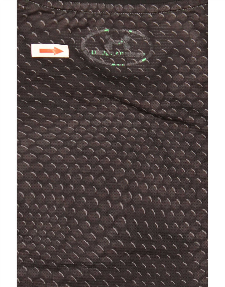 Camiseta Under Armour Hombre Top Small Negro Geométrico Poliéster