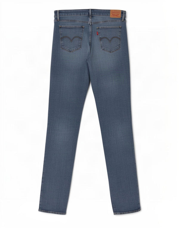 Levi's Mujer 712 Slim Jeans W32 L34 Algodón Azul
