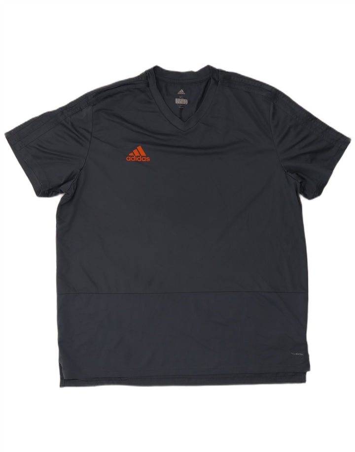 Adidas Hombre Climacool Camiseta Top XL Gris Poliéster
