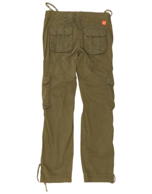 Superdry Pantalones Cargo Rectos Para Hombre Medium W34 L35 Algodón Caqui