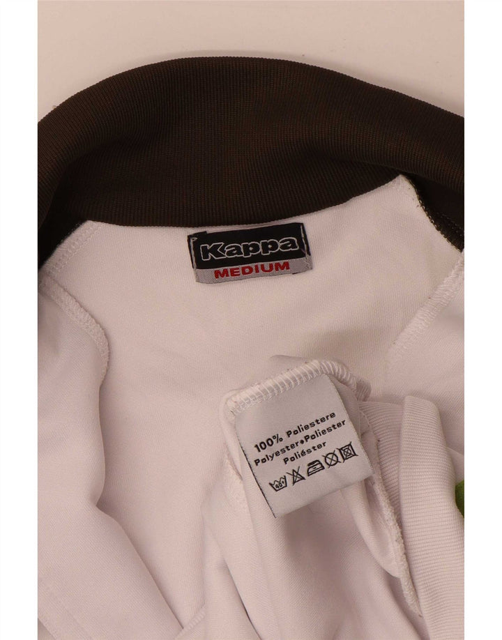 Kappa Chaqueta de chándal para mujer UK 40 Mediana Blanco Colorblock Poliéster