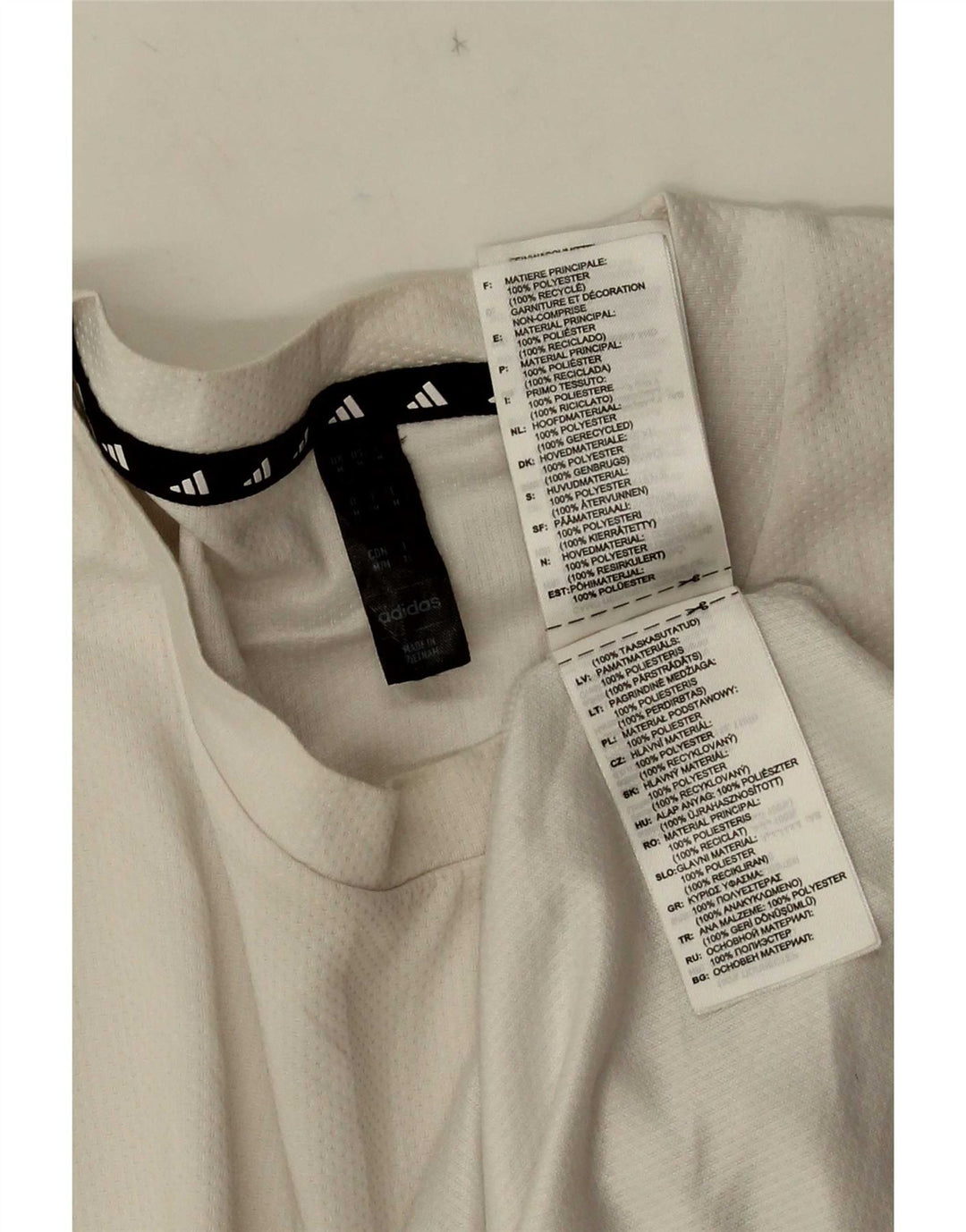 Adidas Hombre Aeroready Camiseta Top Medio Blanco Poliéster