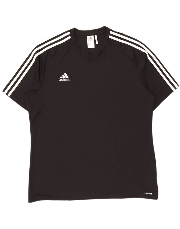 Adidas Hombre Climalite Camiseta Top XL Negro Poliéster