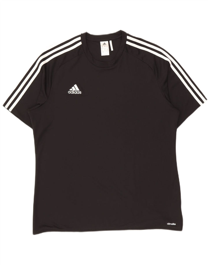 Adidas Hombre Climalite Camiseta Top XL Negro Poliéster