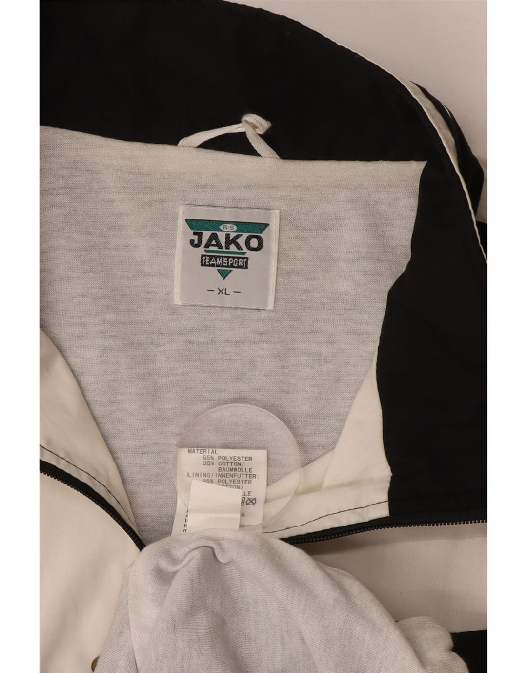 Jako Hombre Chándal Top Chaqueta XL Negro Colorblock Poliéster