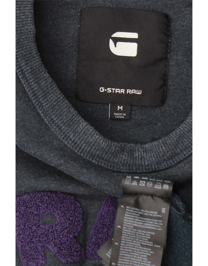 G-Star Hombre Sudadera Gráfica Jumper Medium Azul Marino Algodón