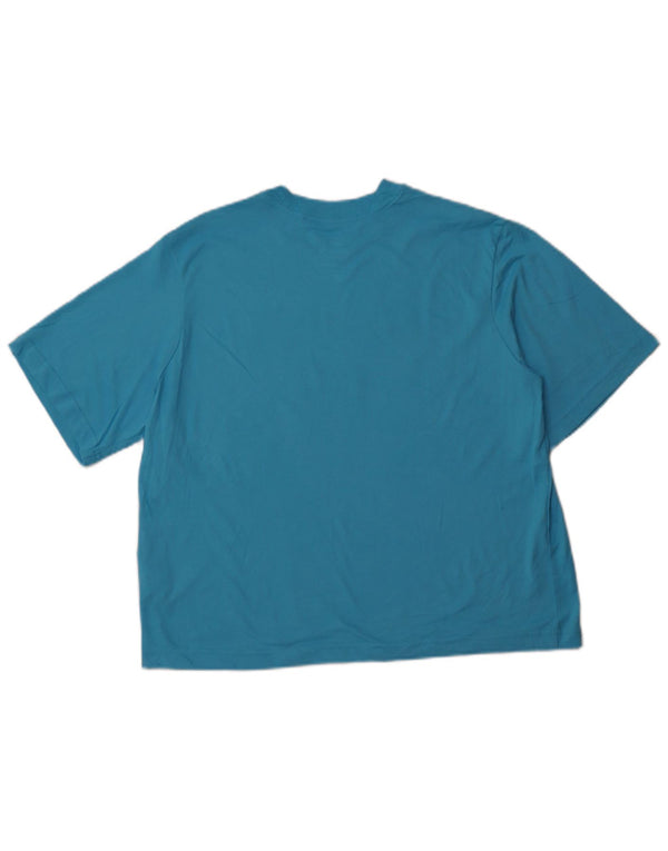 NIKE Camiseta holgada con gráfico para mujer UK 40 Algodón azul medio