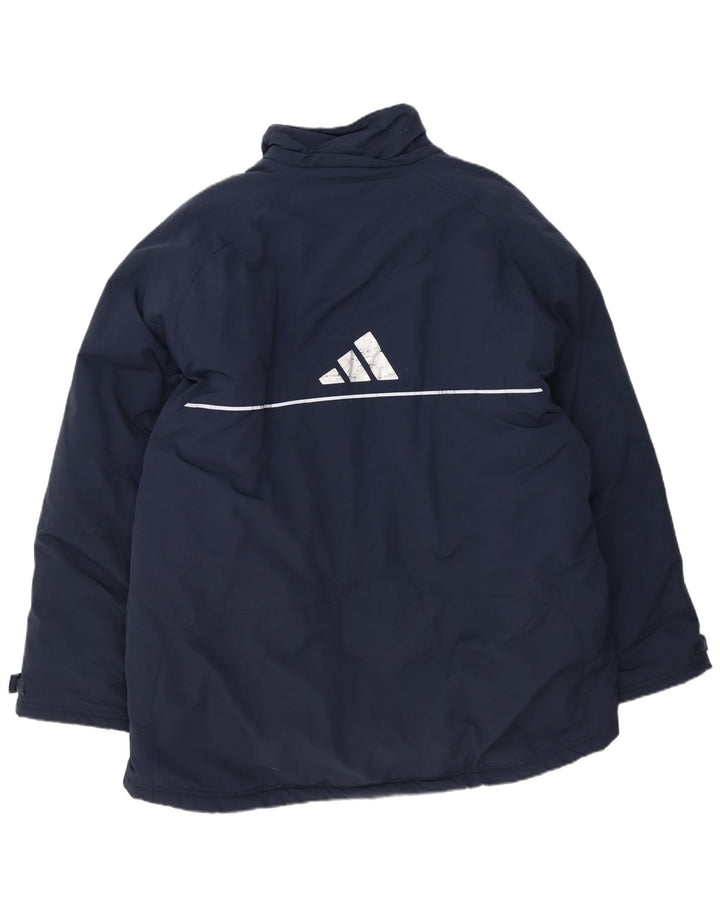 Adidas Chaqueta acolchada gráfica para hombre UK 42 XL Poliéster azul marino