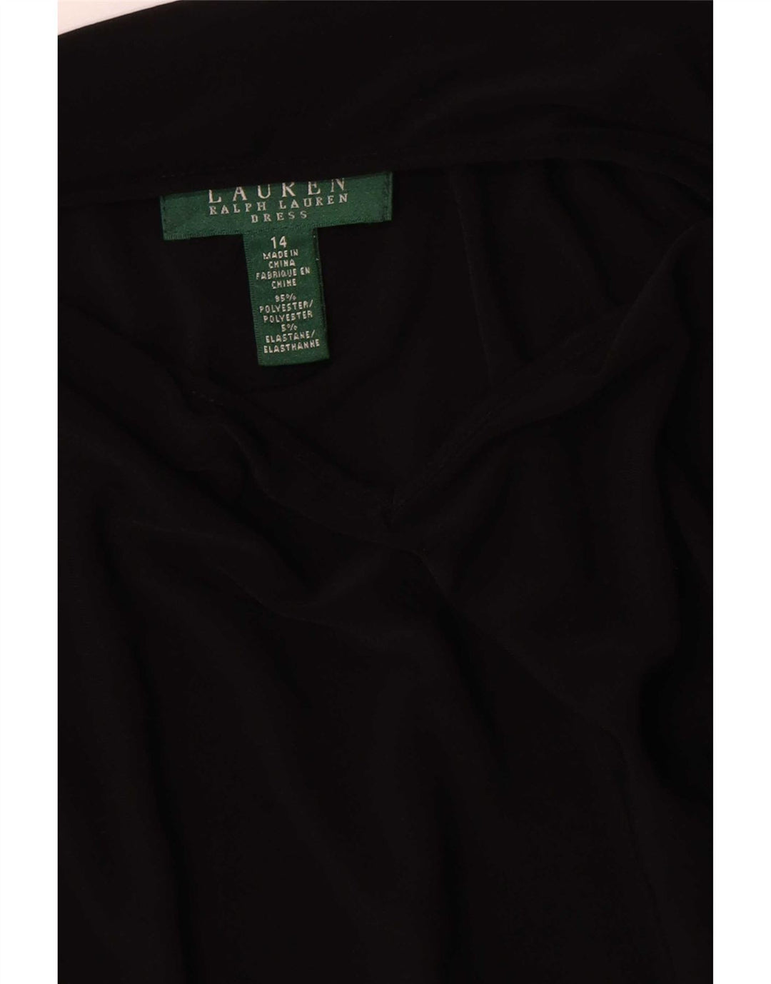 Ralph Lauren Vestido tubo para mujer US 14 XL Poliéster negro
