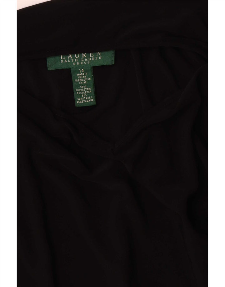 Ralph Lauren Vestido tubo para mujer US 14 XL Poliéster negro