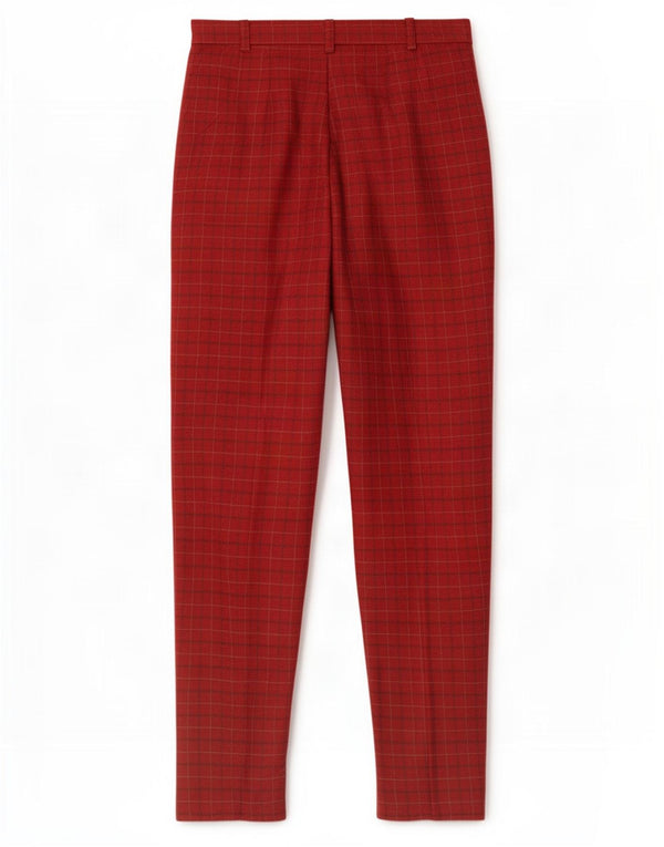 Penny Black Pantalones de traje de cintura alta para mujer UK 12 Medium W28 L30 Borgoña