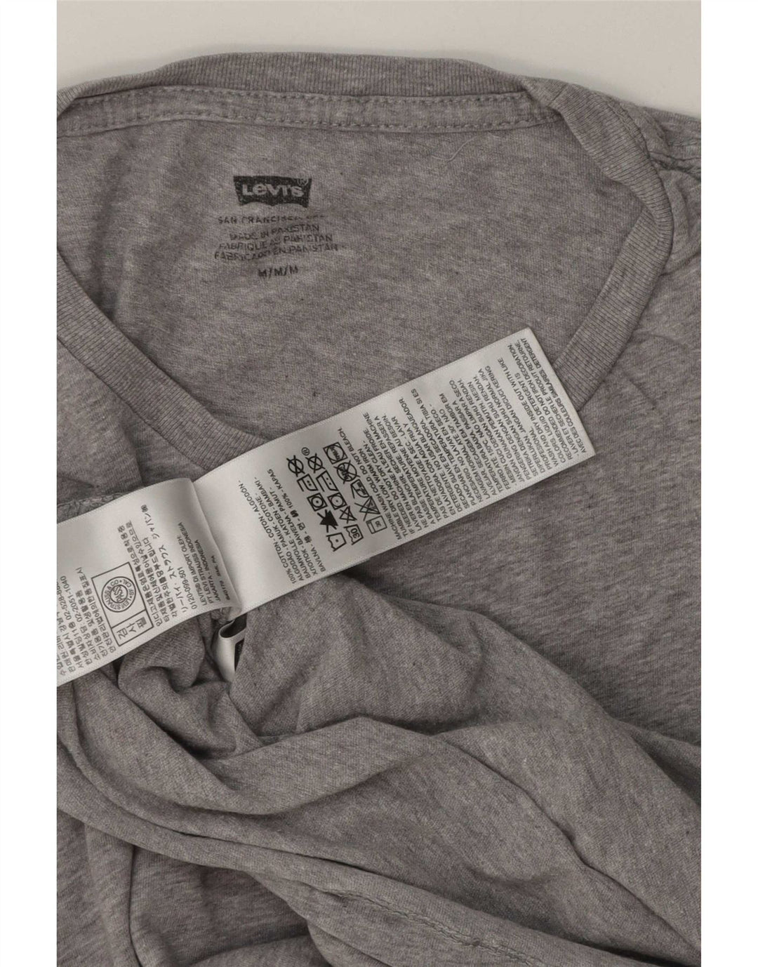 Camiseta Levi's para hombre Top de algodón moteado gris medio
