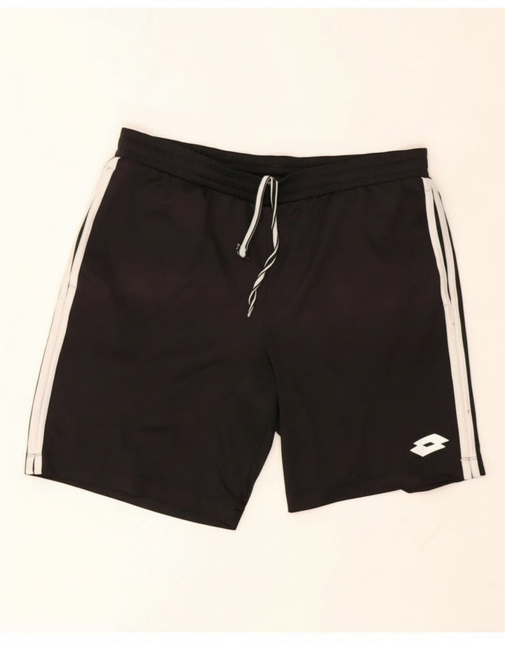 Pantalones cortos deportivos Lotto para hombre mediano negro