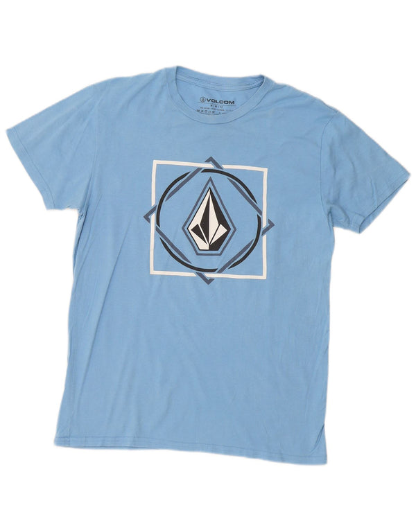 Volcom Camiseta gráfica para hombre Top UK 44 Algodón azul medio