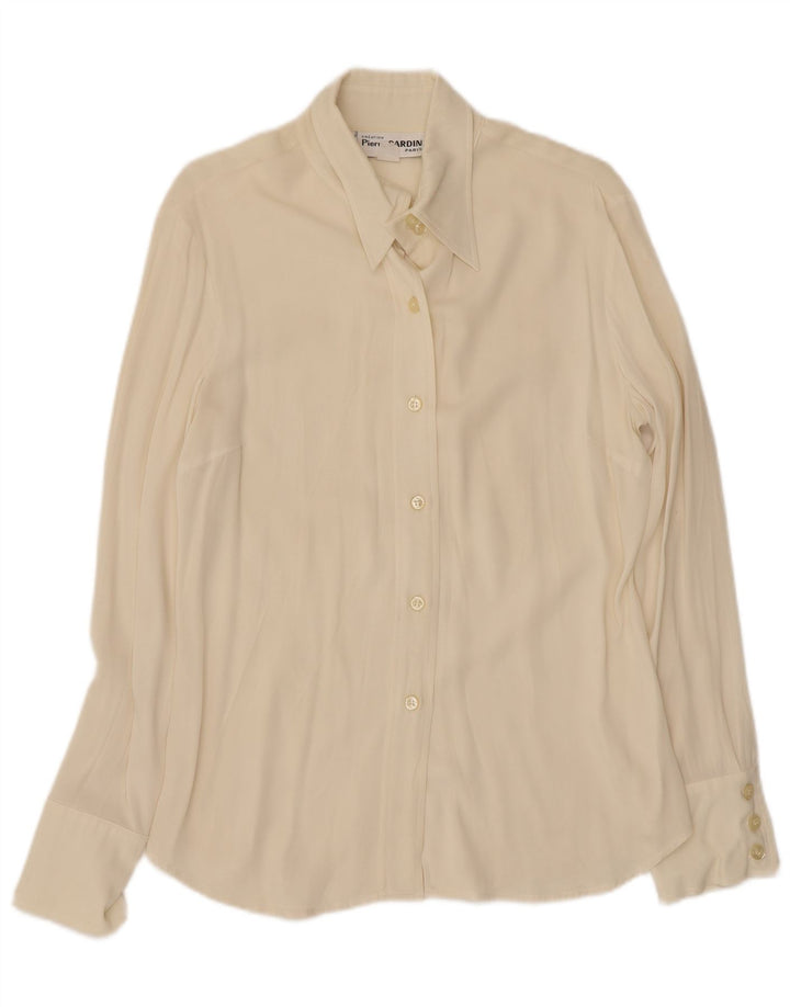 Pierre Cardin Blusa para mujer UK 12 Medium Off White