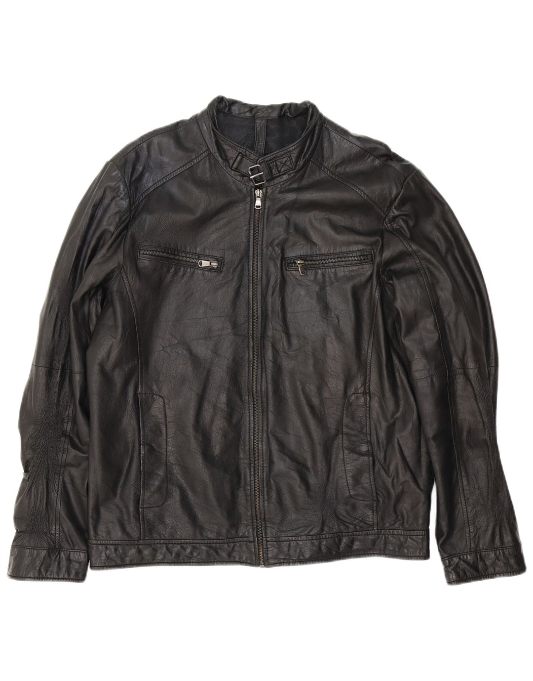 Conbipel Chaqueta de cuero para hombre IT 54 XL Cuero negro