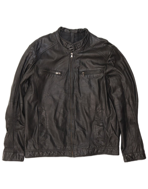Conbipel Chaqueta de cuero para hombre IT 54 XL Cuero negro