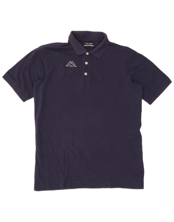 Kappa Mens Graphic Polo Shirt Grande Azul Marino Algodón