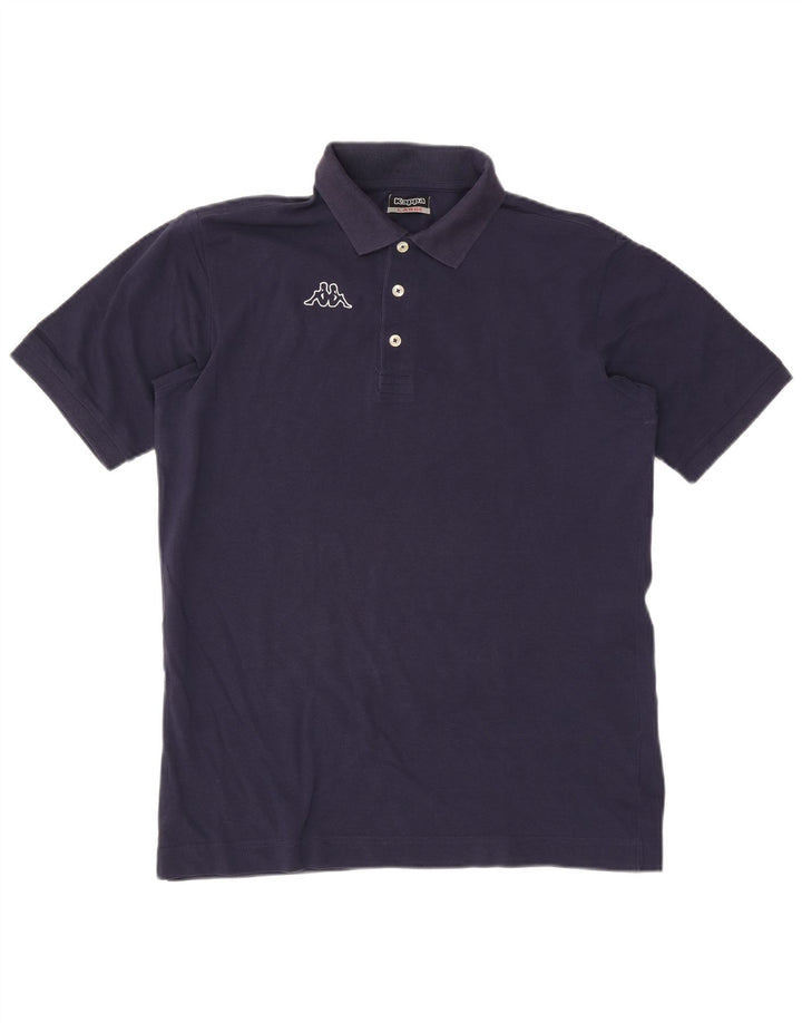 Kappa Mens Graphic Polo Shirt Grande Azul Marino Algodón