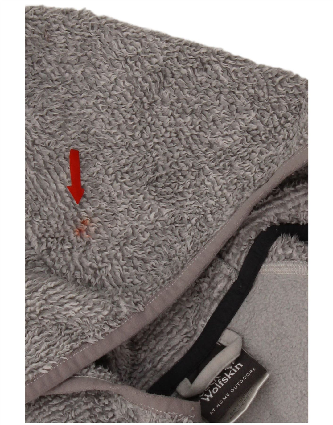 Jack Wolfskin Chaqueta polar con capucha para mujer UK 12 Poliéster gris medio