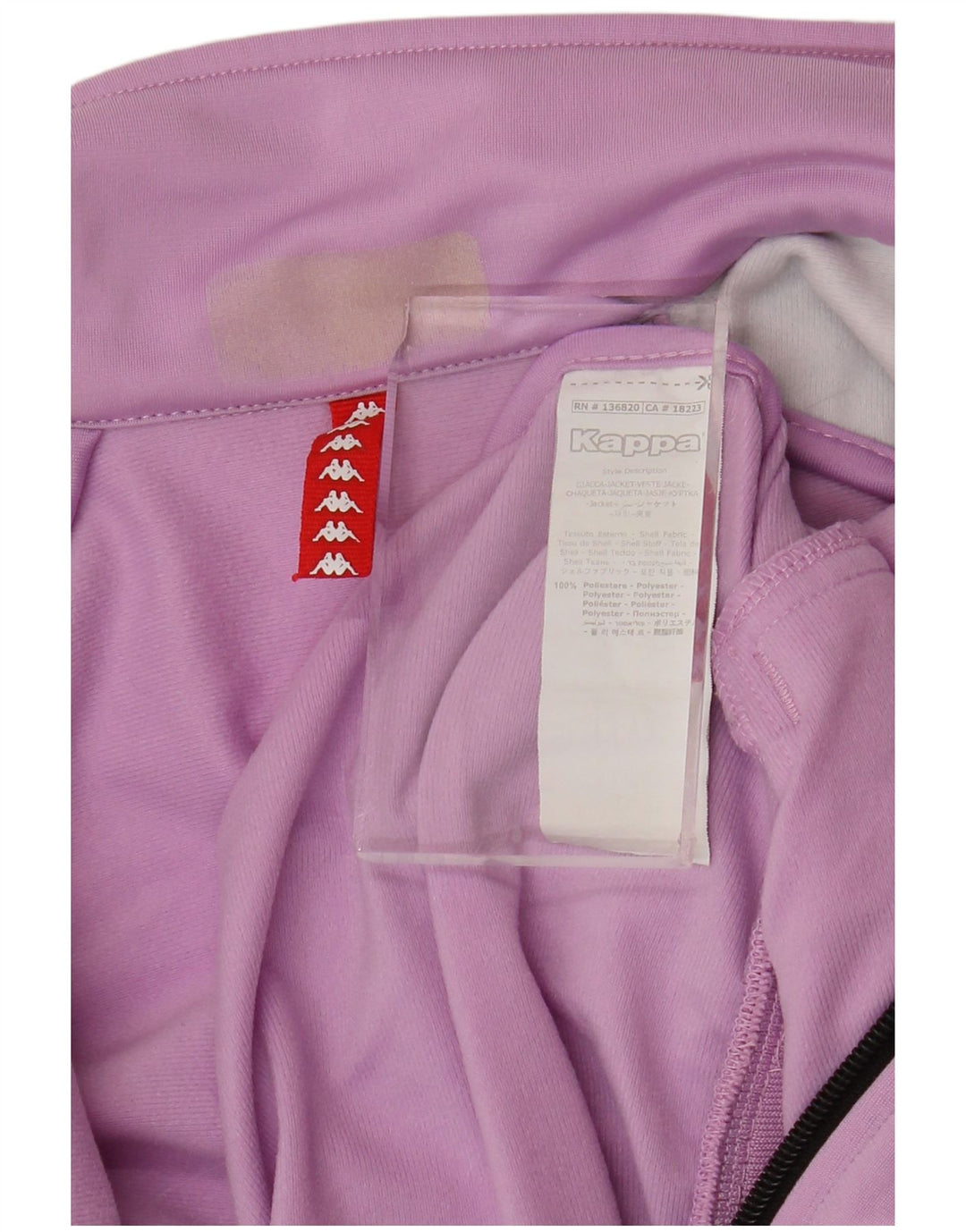 KAPPA Chaqueta superior de chándal gráfico para mujer UK 46 Large Purple Colourblock