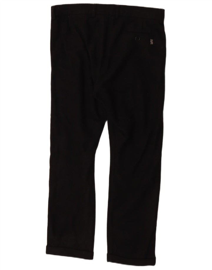 Pierre Balmain Pantalón de traje recto para hombre W32 L27 Negro clásico
