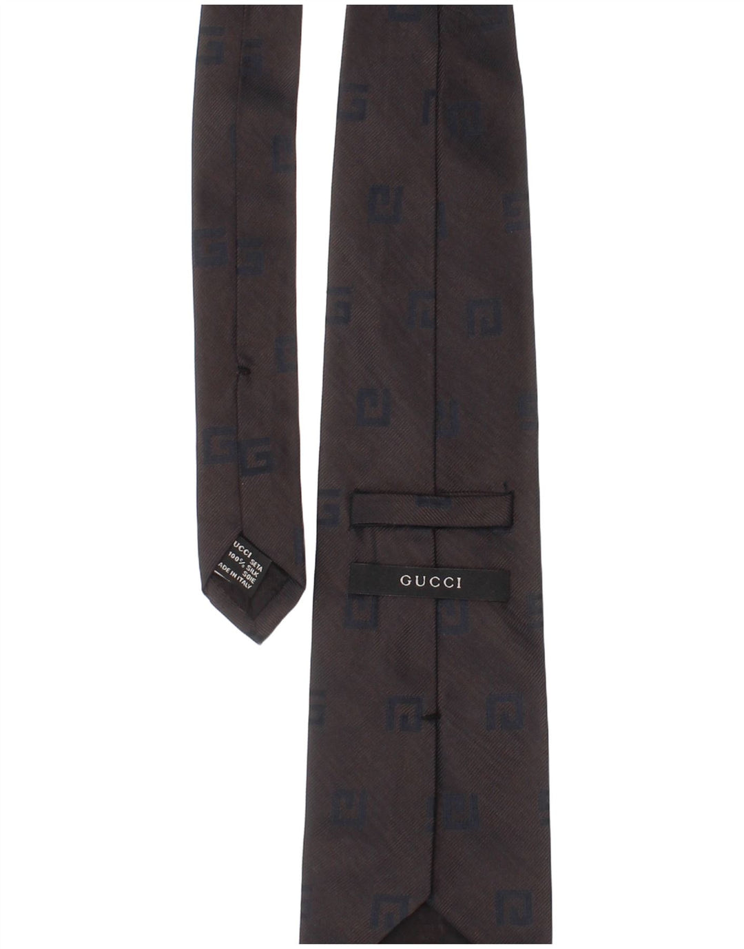 Corbata Gucci para hombre talla única gris seda clásica