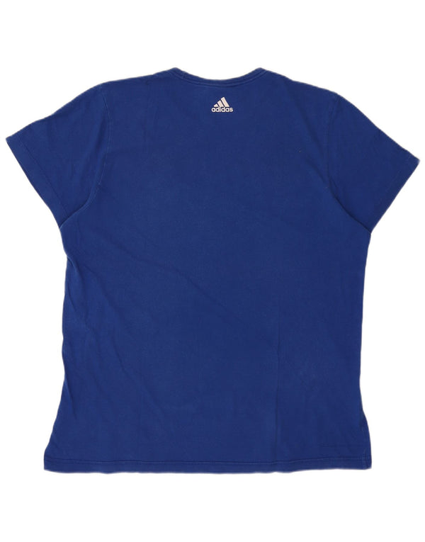 Adidas Hombre Camiseta Gráfica Top XL Algodón Azul