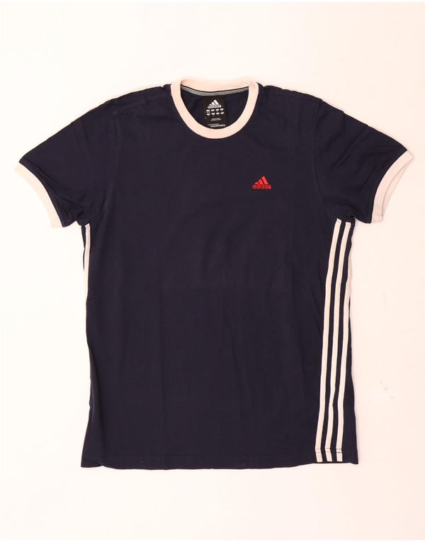 Adidas Camiseta Hombre Top UK 38/40 Medium Azul Marino Algodón