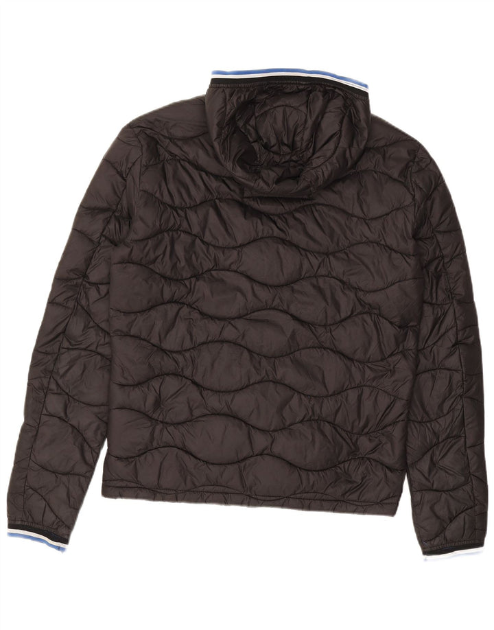 SUPERDRY Chaqueta acolchada con capucha para hombre UK 36 Small Black Nylon
