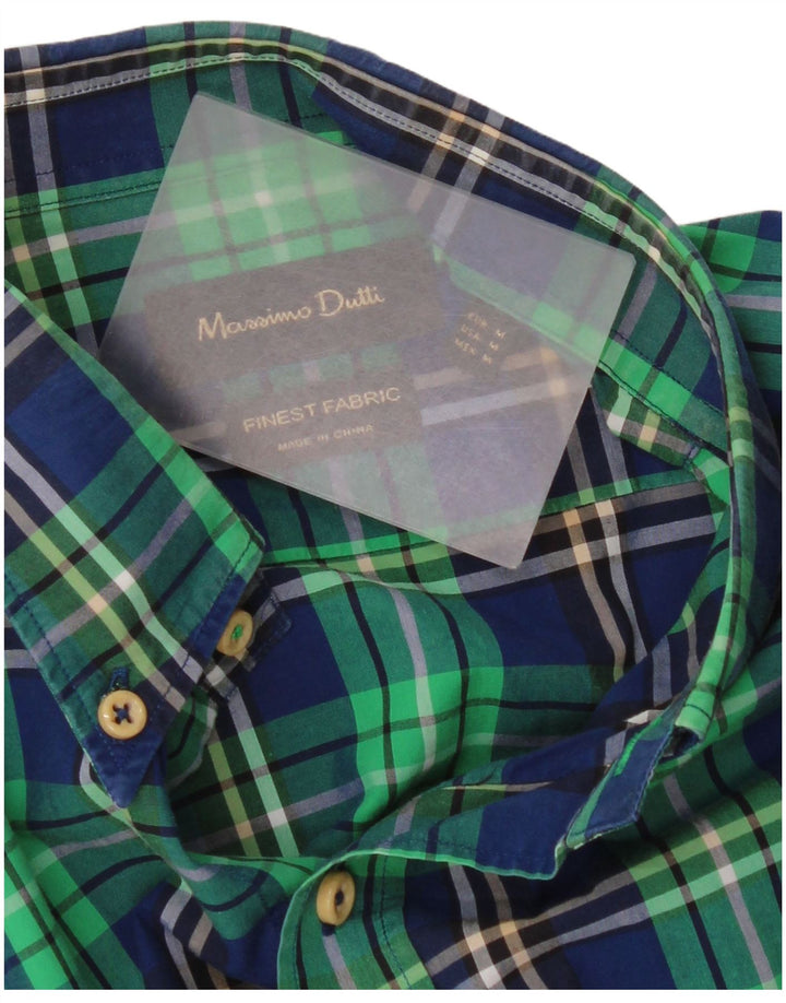Camisa Massimo Dutti Hombre Cuadros Verde Medio