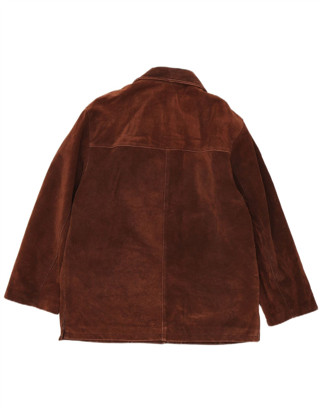 Braschi Chaqueta tipo blazer extragrande de ante con 4 botones para mujer IT 42 Marrón medio