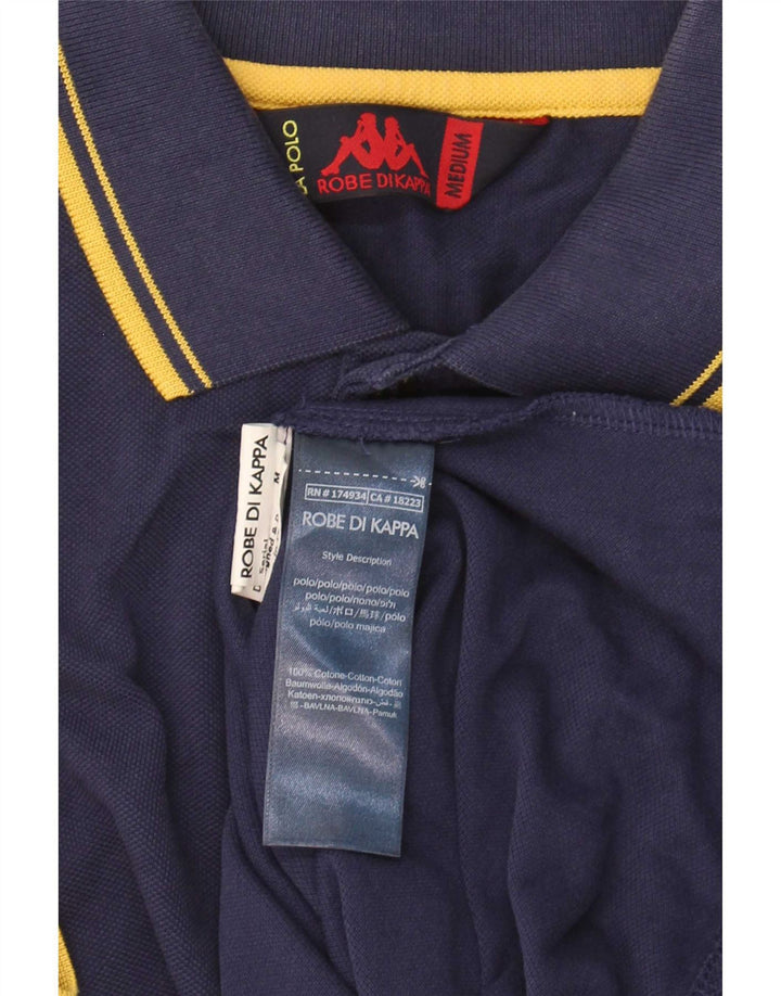 Polo Kappa Hombre De Algodón A Rayas Azul Marino Medio