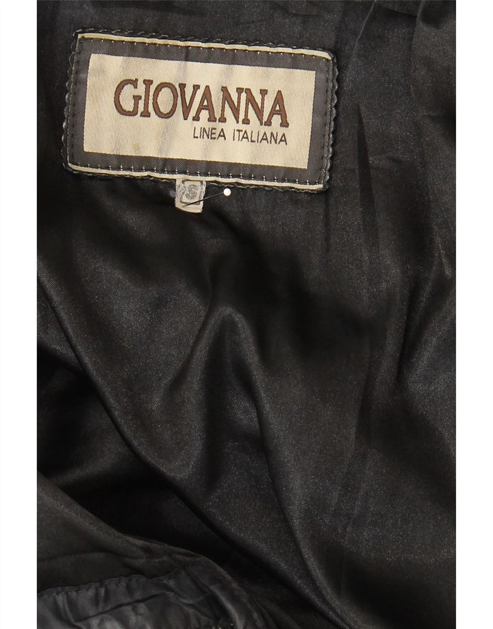 Vintage hombres chaqueta de cuero Reino Unido 36 pequeño negro