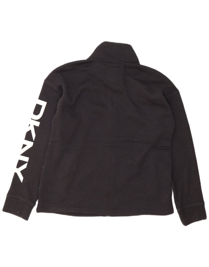 Dkny Chaqueta superior de chándal con gráfico para hombre Poliéster negro mediano