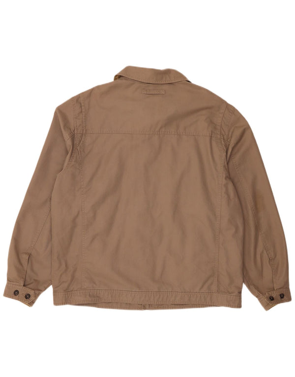 Marks & Spencer Chaqueta bomber para hombre UK 42 XL Algodón a rayas beige