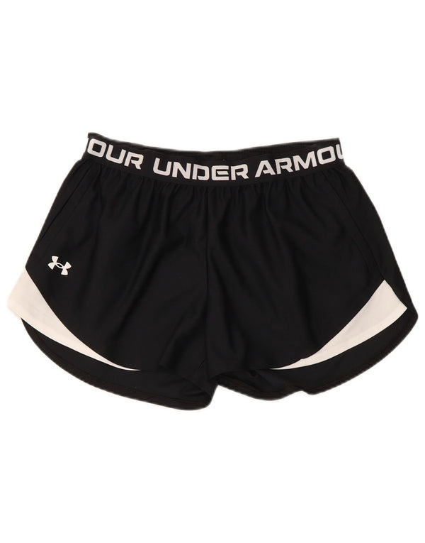 Under Armour Pantalones cortos deportivos gráficos para mujer UK 12 Medium Black Sports